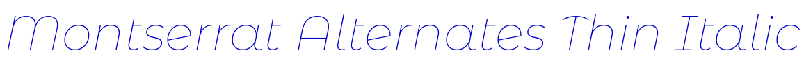 Montserrat Alternates Thin Italic шрифт